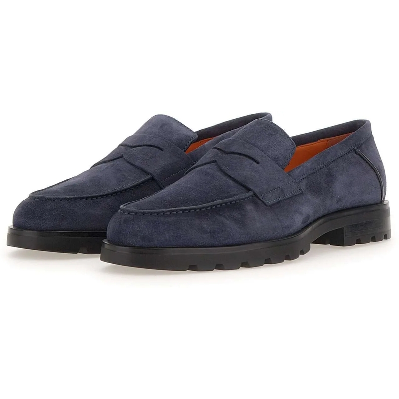 Santoni Loafer Flat Shoes Blue blau(Image 5)
