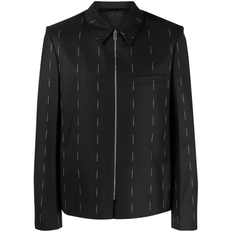 Givenchy  Logo-Print Shirt Jacket Black