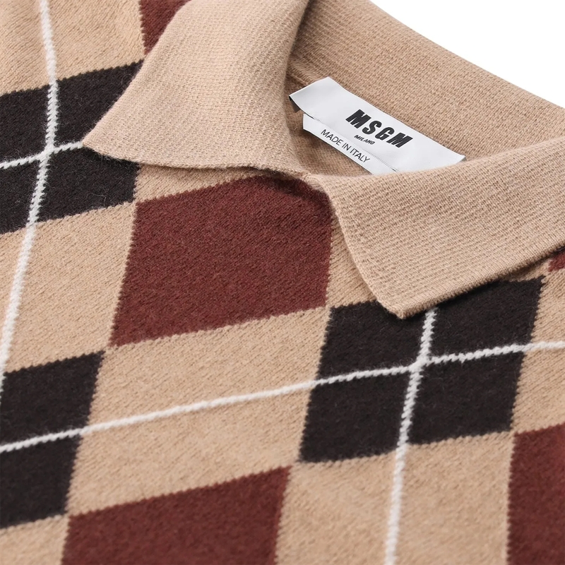 MSGM Pullover Pullover Maglia aus Merinowolle & Kaschmir braun(Image 7)