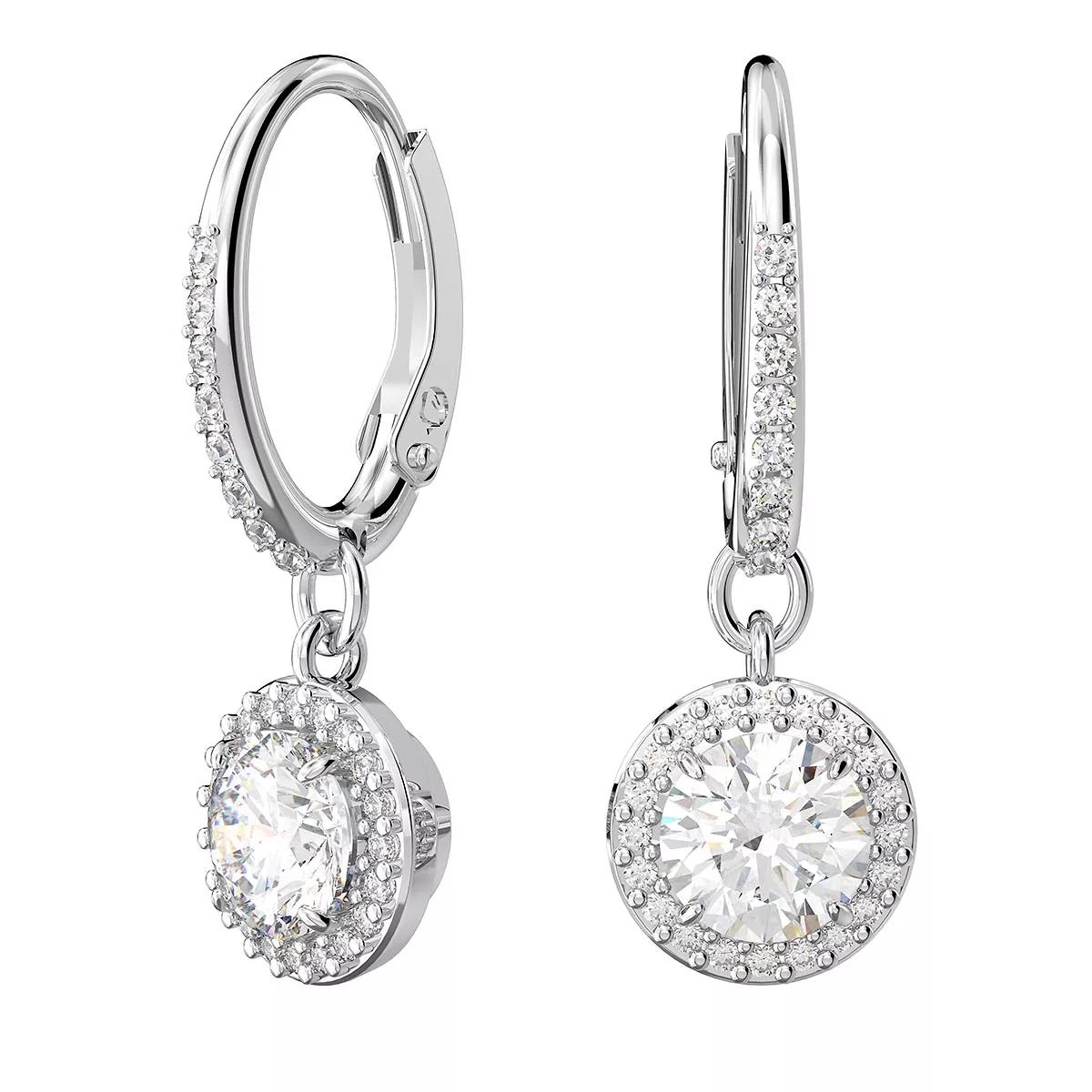 Swarovski Ohrringe - Constella drop Round cut Pavé Rhodium plated - Gr. unisize - in Silber - für Damen