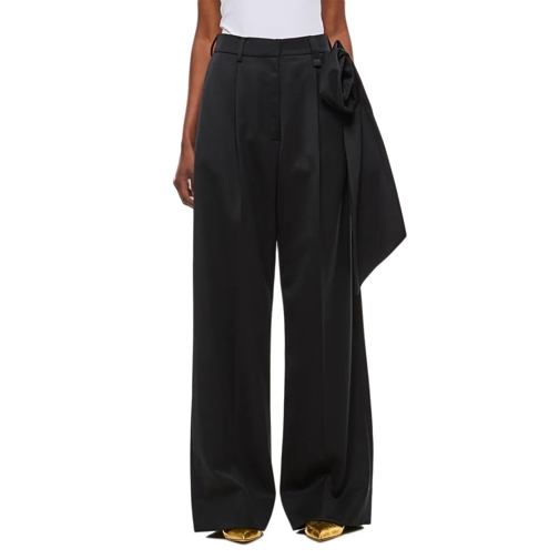 Simone Rocha  Straight Leg Trousers With Pressed Rose Black