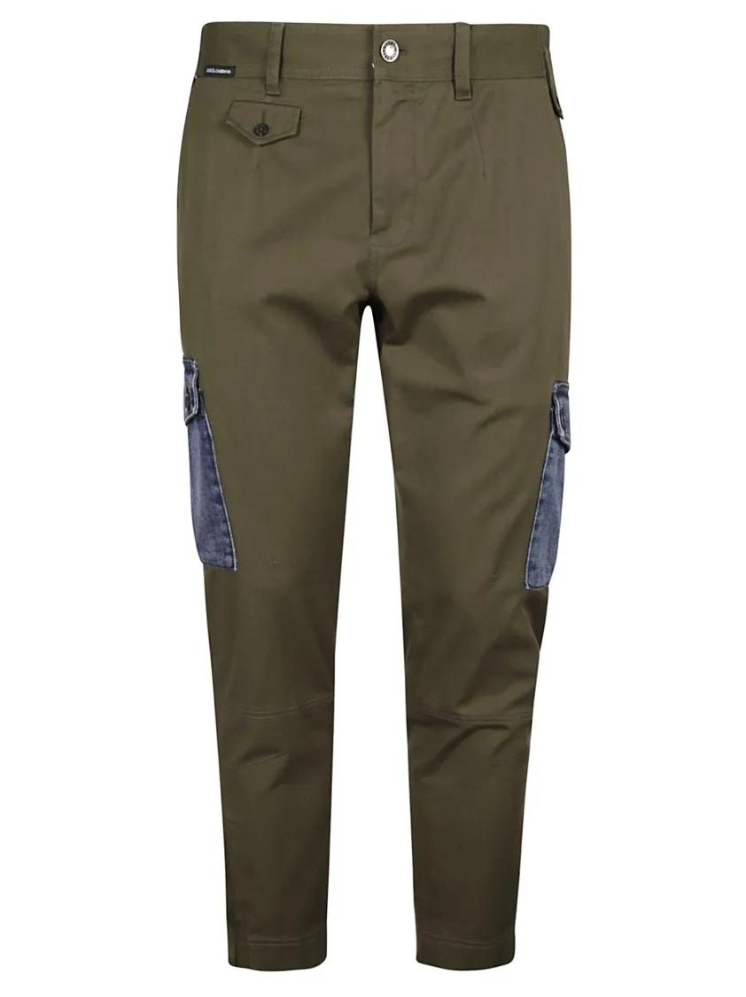 Dolce&Gabbana - Khaki Green Straight Trousers - Größe 44 - grün