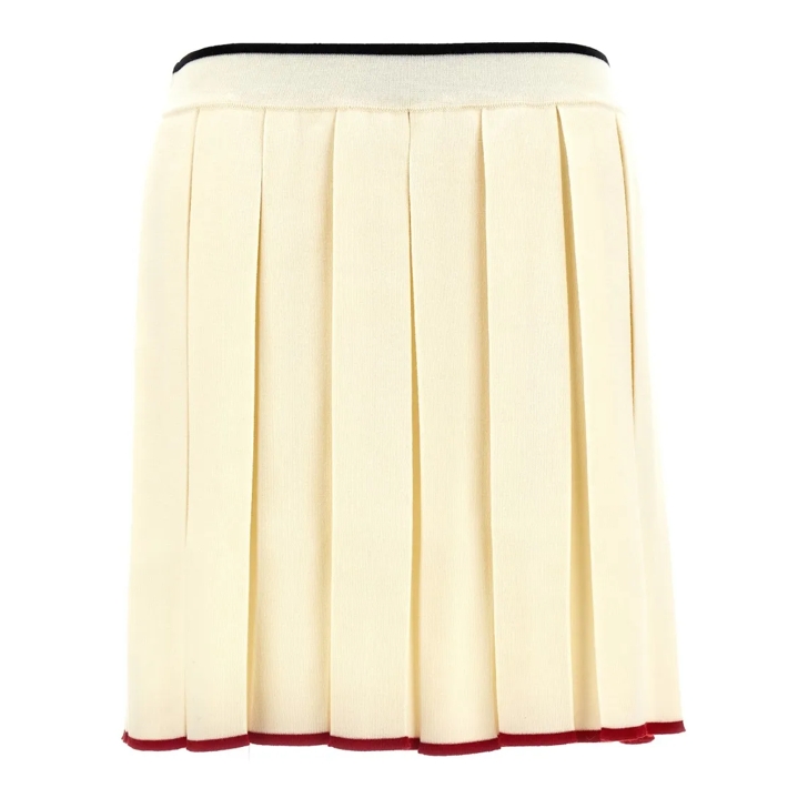 【関税込み】thom browne Knitted pleated skirt Thom Browne Knitted Pleated Skirt Neutrals | Minirock