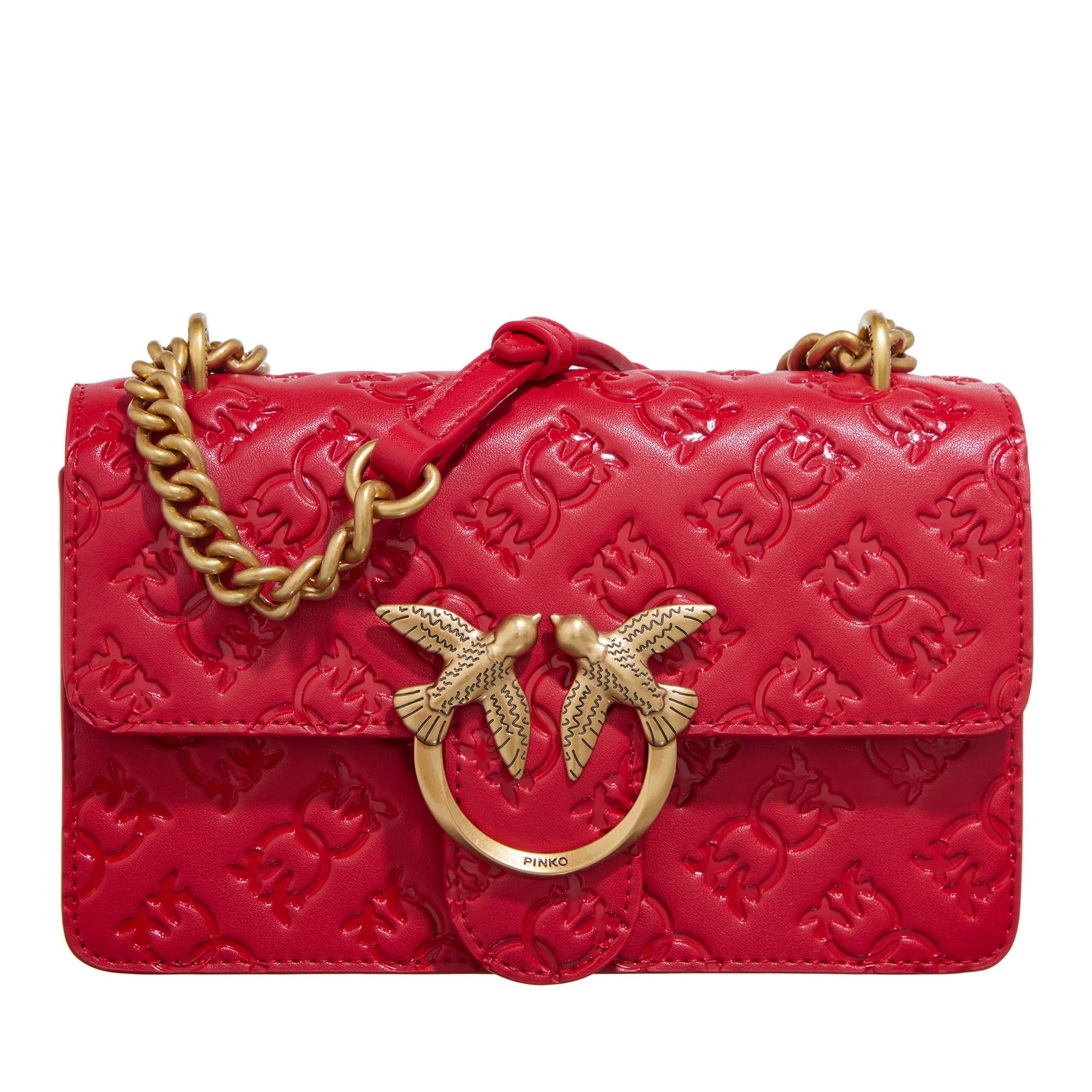 Pinko mini love bag red on sale