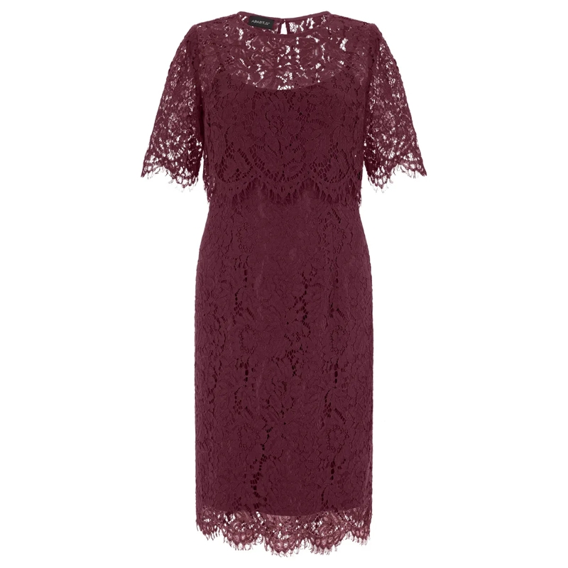 Apart Abendkleid Spitzenkleid mit Spitzenjacke rot