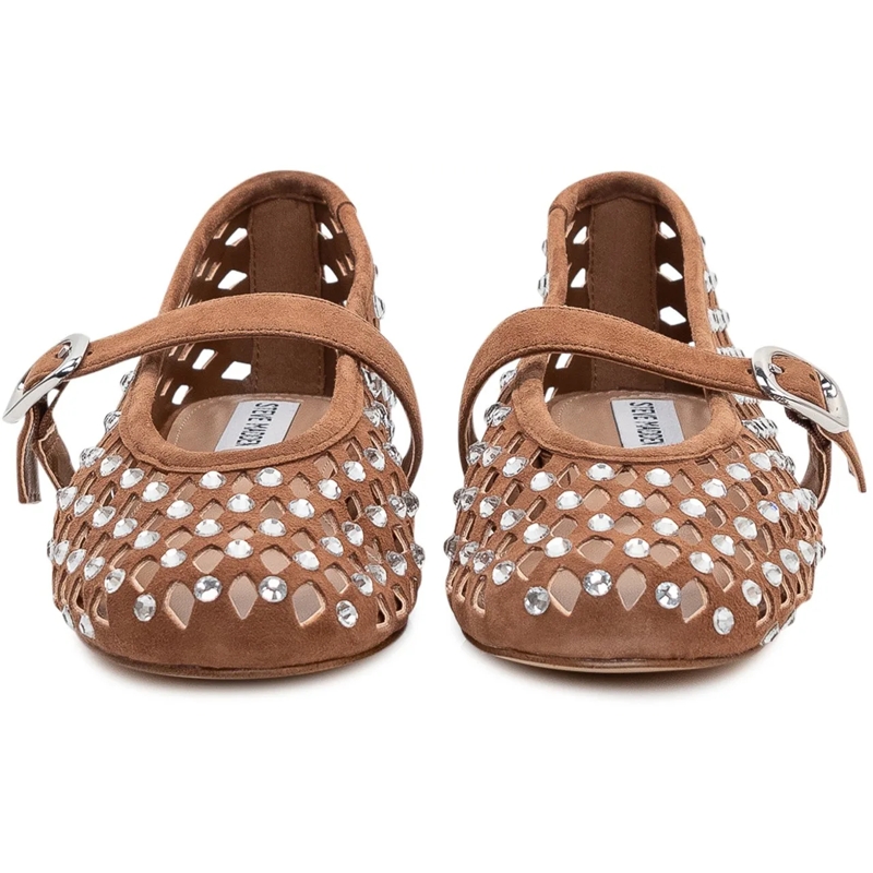 Steve Madden Ballerinas Ballerina Traforata con Strass e Cinturino beige(Image 2)