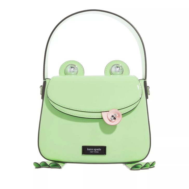 Kate Spade New York Lily Patent Leather 3D Frog Serene Green 