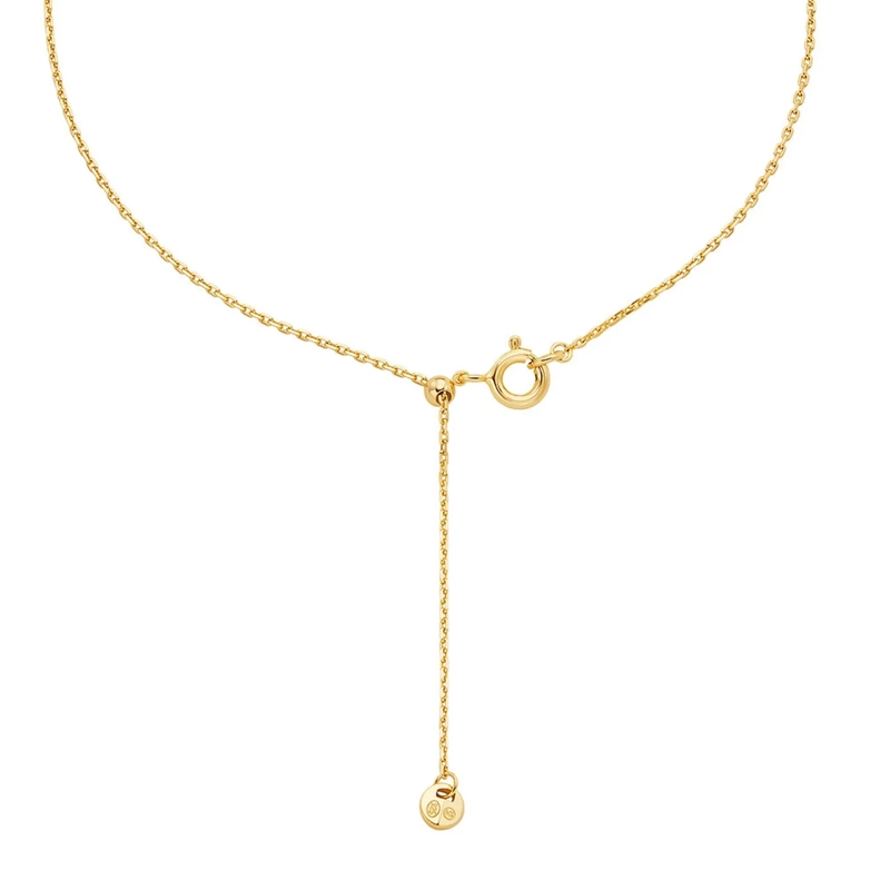 Michael Kors Mittellange Halskette Michael Kors 14K Gold Sterling Silver Station Neck Gold