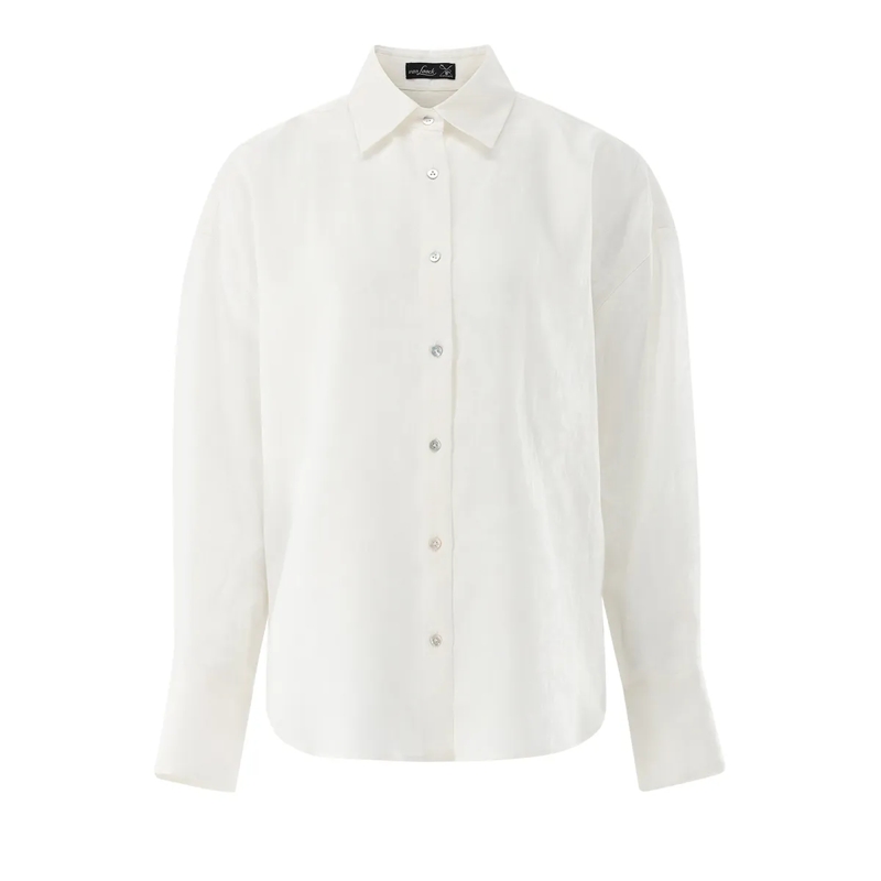 VAN LAACK Bluse Bluse Modern Fit Druck weiss