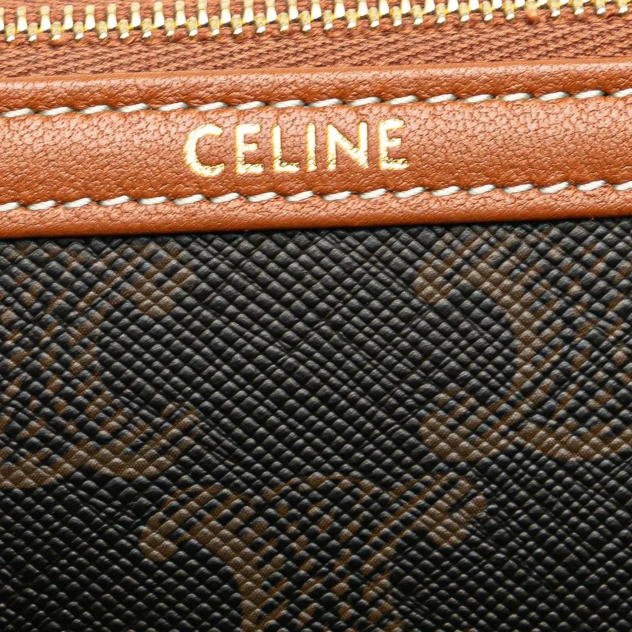 Thumbnail - Celine Hobo Bags - Triomphe Coated Canvas Clutch On Chain - Gr. unisize - in Braun - für Damen