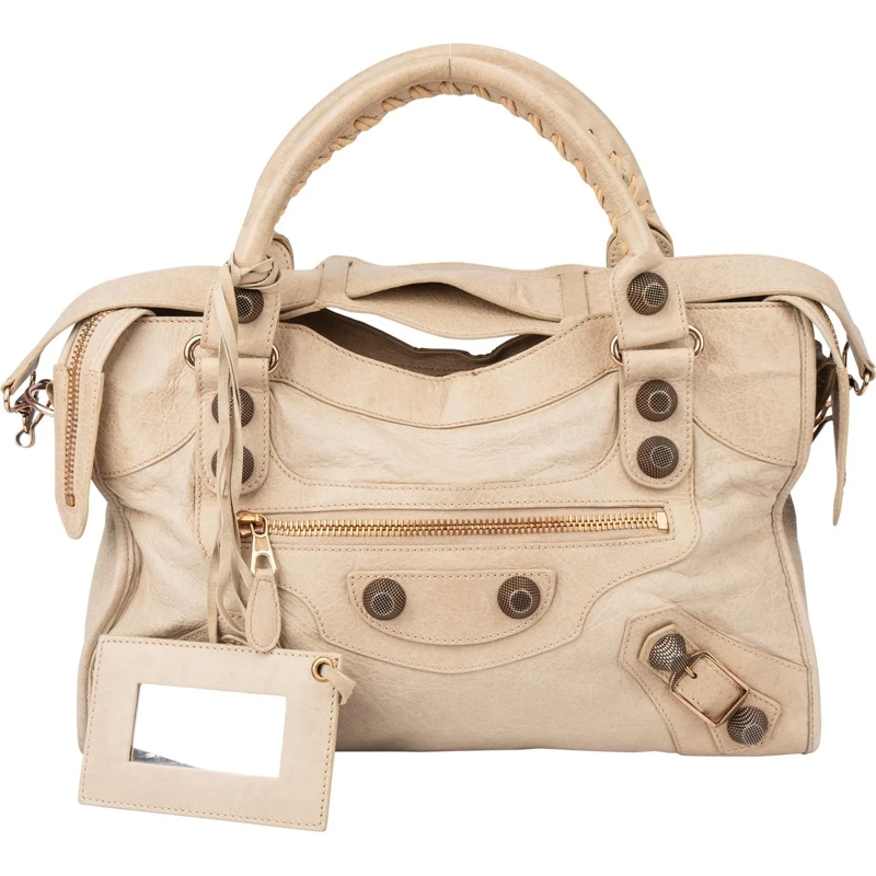 Balenciaga Tote Balenciaga Classic Leather City Handbag beige
