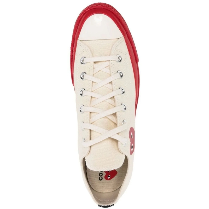 Comme des Garcons Low-Top-Sneaker Comme Des Garcons Play X Converse Chuck 70 Sneaker weiß (Image 9)