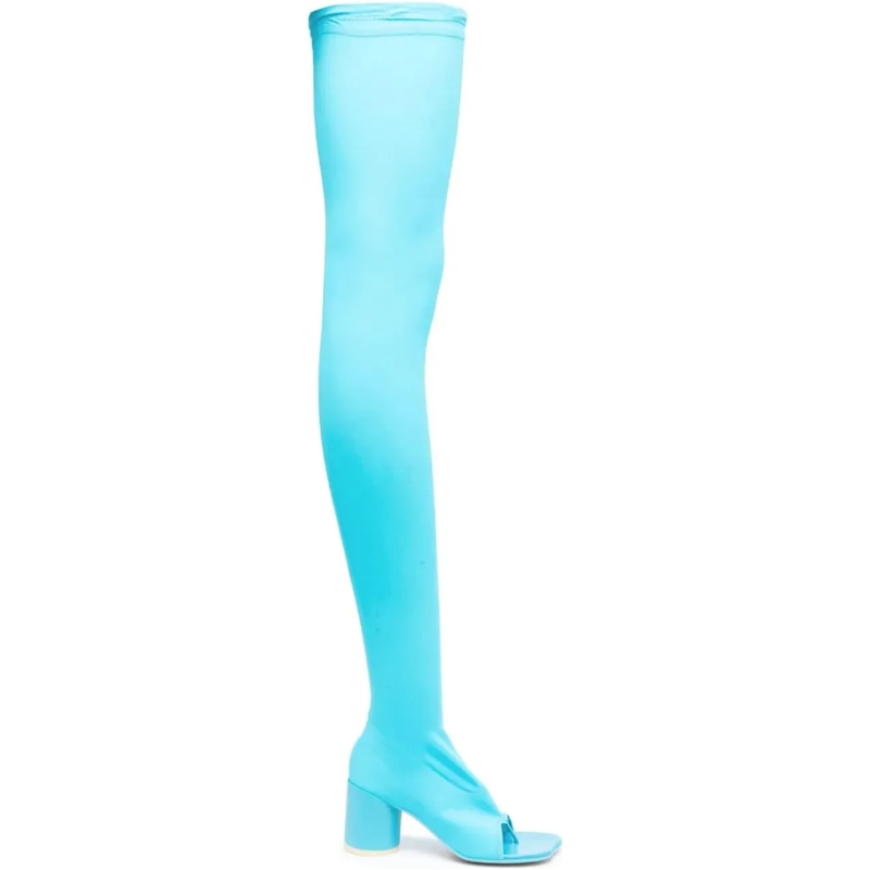 MM6 Maison Margiela Stiefel Thigh High Boots Blue blau