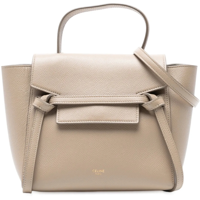 Celine Schultertasche Nano Grained Calfskin Belt Bag braun