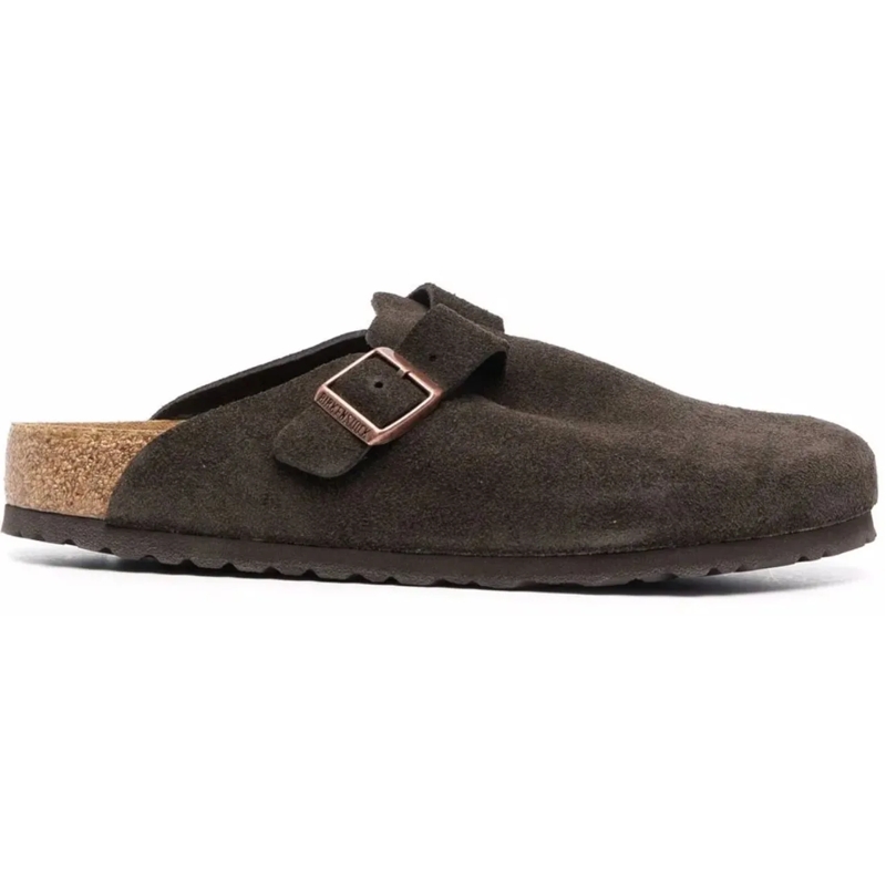 Birkenstock Sandalen Boston Soft Footbed Suede Leather Mocha braun