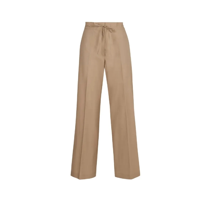 P.A.R.O.S.H.  Wide-Leg Trousers With High Waist Neutrals