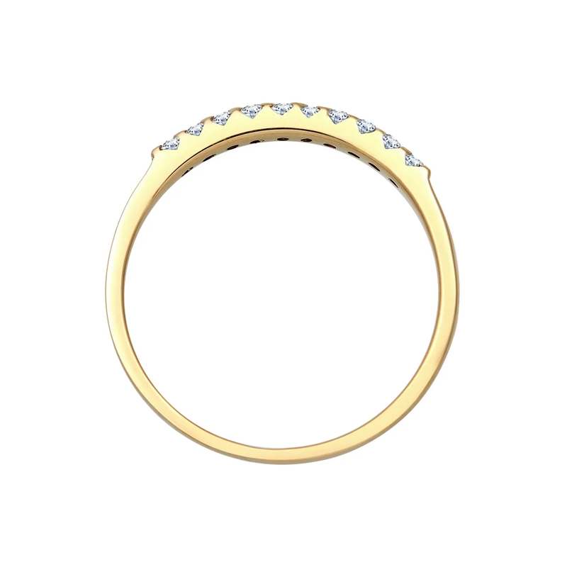 Elli Diamantring Ring Microsetting Diamant (0.15 ct.) 375 Gelbgold gold(Image 3)