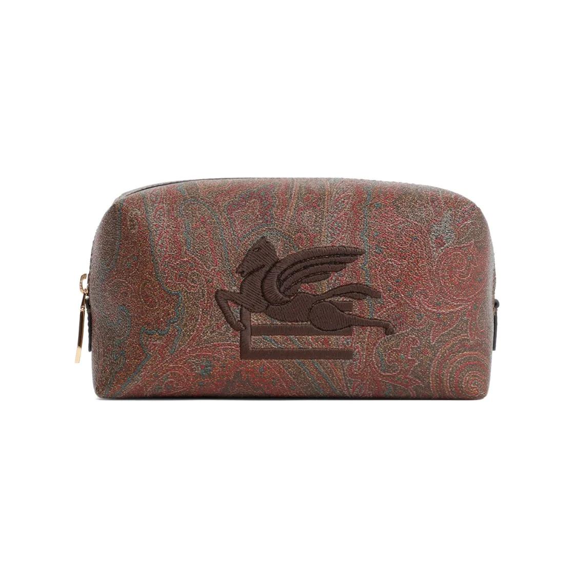 Etro Pochettes - S Brown Paisley Fabric Pouch - Gr. unisize - in Braun - für Damen