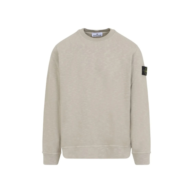 Stone Island Pull Cotton Crew Neck Sweatshirt Neutrals