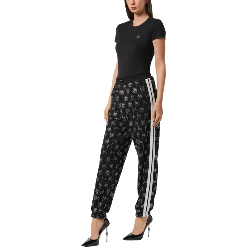 Philipp Plein Jogginghose Jogginghosen Monogram Verziert schwarz(Image 4)