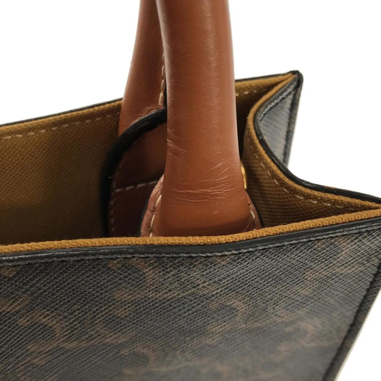 Celine Hobo bags 2018-2023 Mini Triomphe Coated Canvas Vertical Cab in bruin