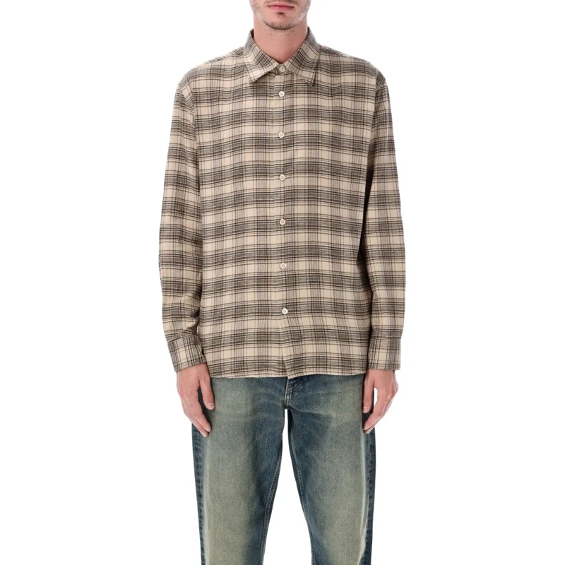 Sunflower Hemd Checked Studio Shirt Neutrals