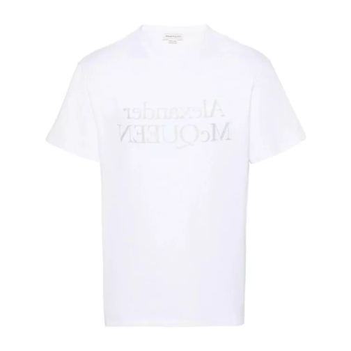 Alexander McQueen White Logo-Print T-Shirt White 