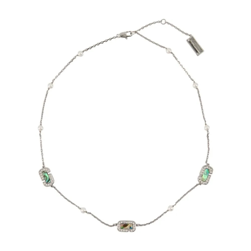 Marc Jacobs Medium Halsketting Abalone Necklace - Metal - Silver Silver