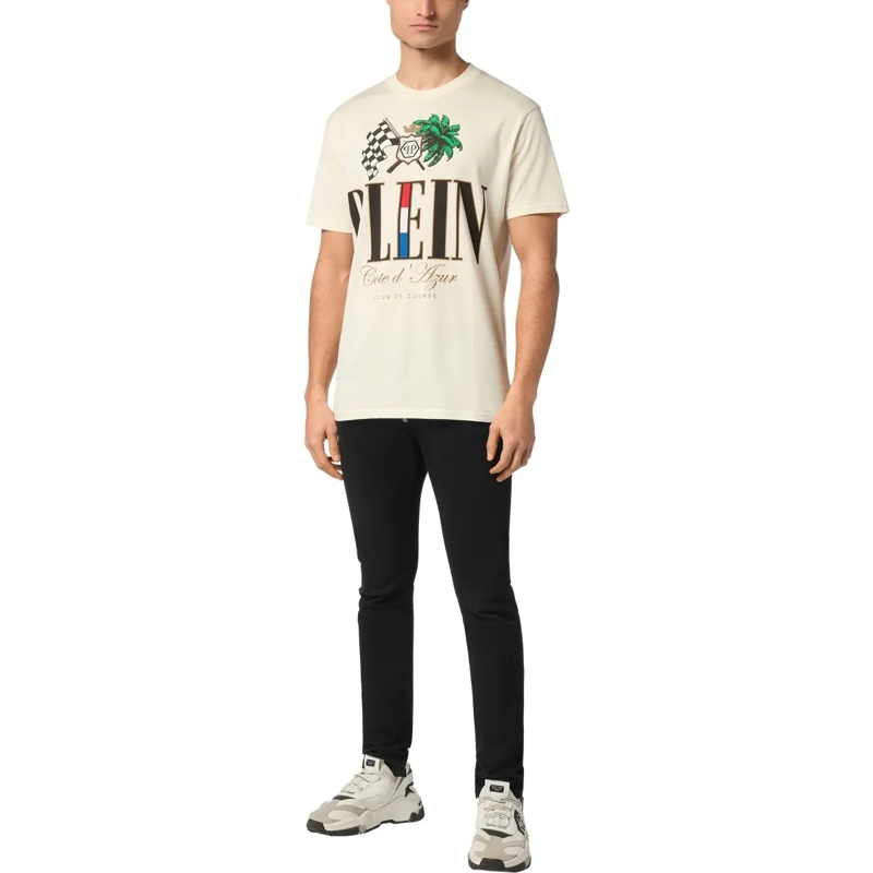 Philipp Plein T-Shirt T-Shirt Rundhalsausschnitt D Azur weiss(Image 4)