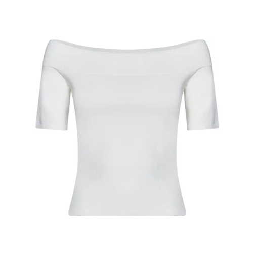 Alexander McQueen White Off-The-Shoulder Top White Top casual