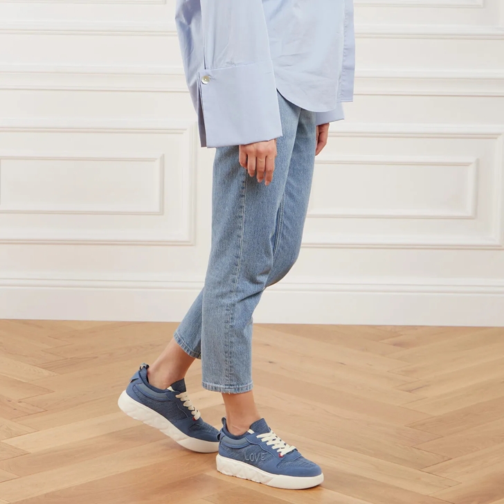 LOVE MOSCHINO グリッター青 スニーカー 36 Love Moschino Heart Love Sneakers Donna Azzurro | Low-Top