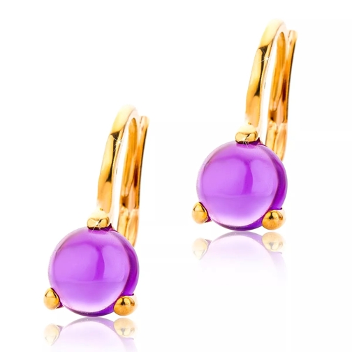 BELORO Ladies'  Purple Quartz Earring 9KT (375) Rose Gold Pendant d'oreille