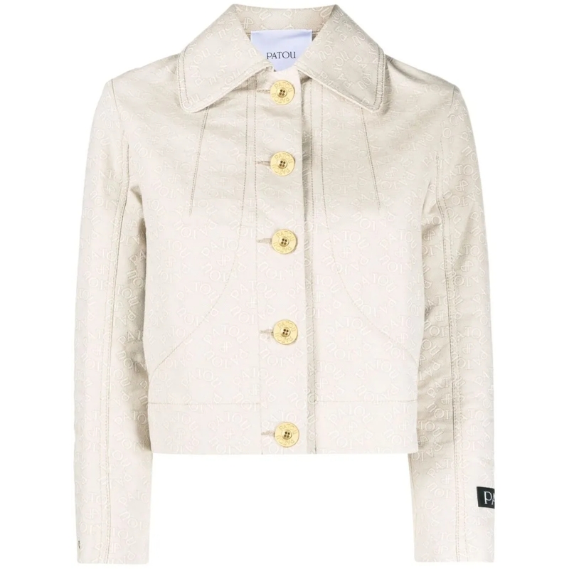 Patou Übergangsjacke Cropped Beige Tailored Jacket Neutrals