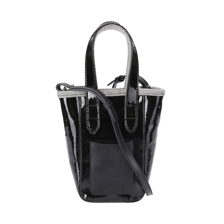 Black tote bag with shoulder strap deals