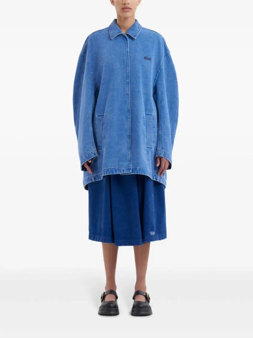 Marni Logo-Appliquã© Denim Jacket Blue | Jeans-Jacken