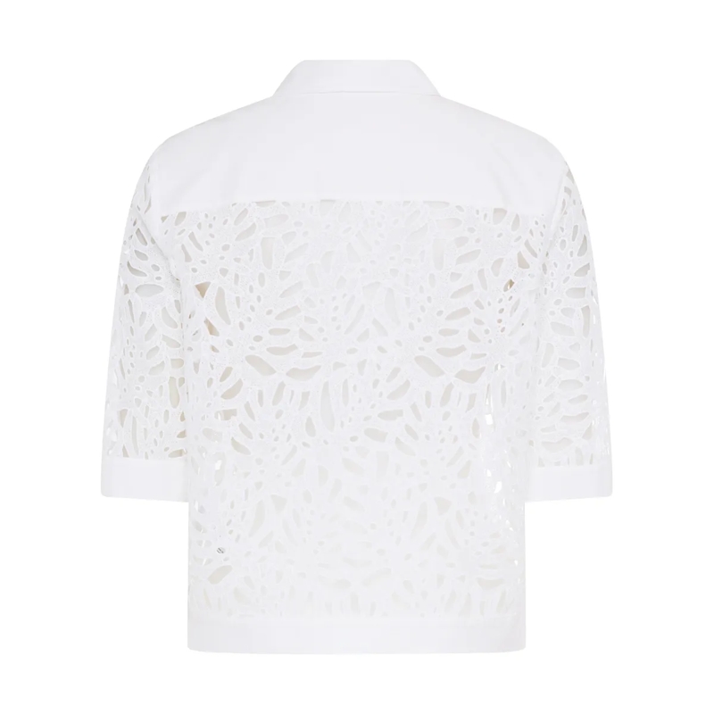 Marc Aurel Bluse Spitzen-Bluse weiss(Image 5)