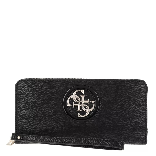 Guess Open Road Large Zip Around Wallet Black Continental Wallet