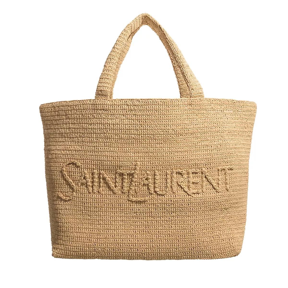 Saint Laurent Tote - Raffia Tote Bag - Gr. unisize - in Beige - für Damen