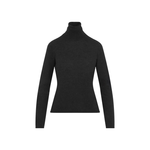 Max Mara Trui met col Adda Antracite Cashmere Turtle Neck Black