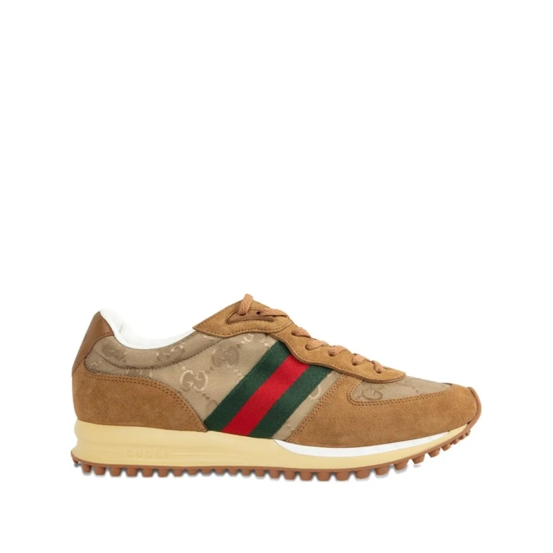 Gucci Low-Top-Sneaker Low-Top Sneakers In Camel Gg Canvas Brown