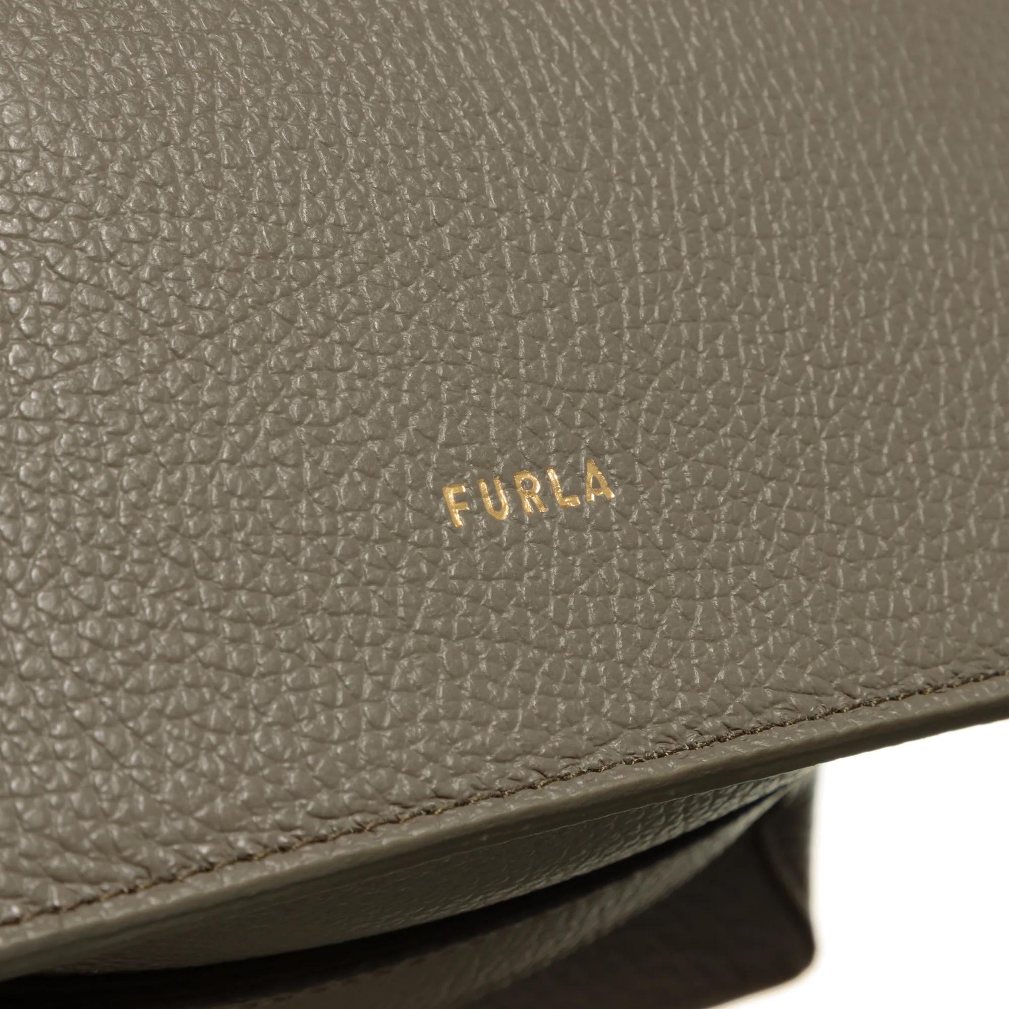 Furla Leren Bucket Bag met Verstelbaar Handvat Gray Dames
