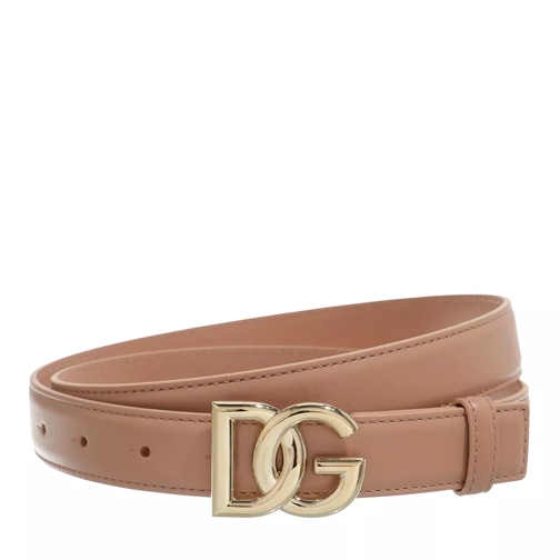 Dolce&Gabbana Logo Belt Rosa Antico Ledergürtel