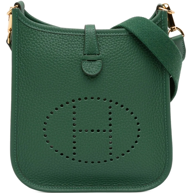 Hermès Schultertasche Clemence Evelyne TPM grün