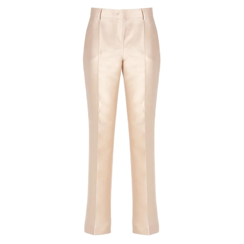 Alberta Ferretti  Silk Blend Trousers Neutrals