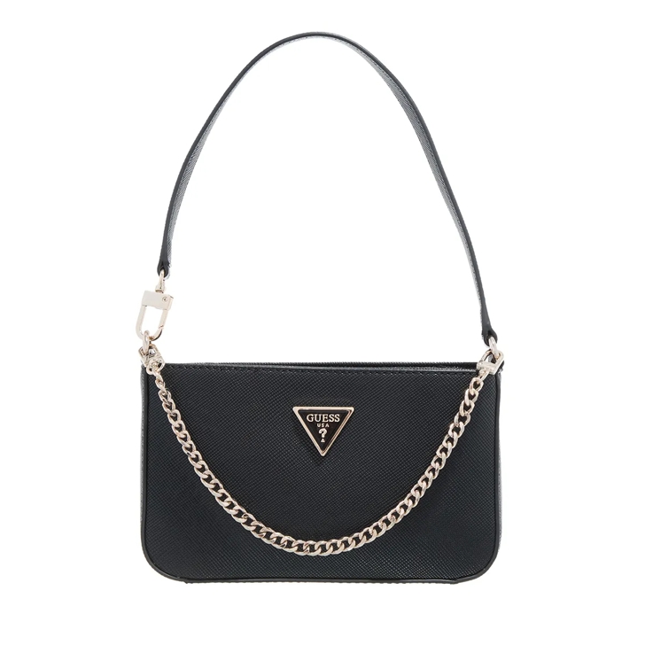 Guess Noelle Mini Top Zip Shoulder Black Schoudertas