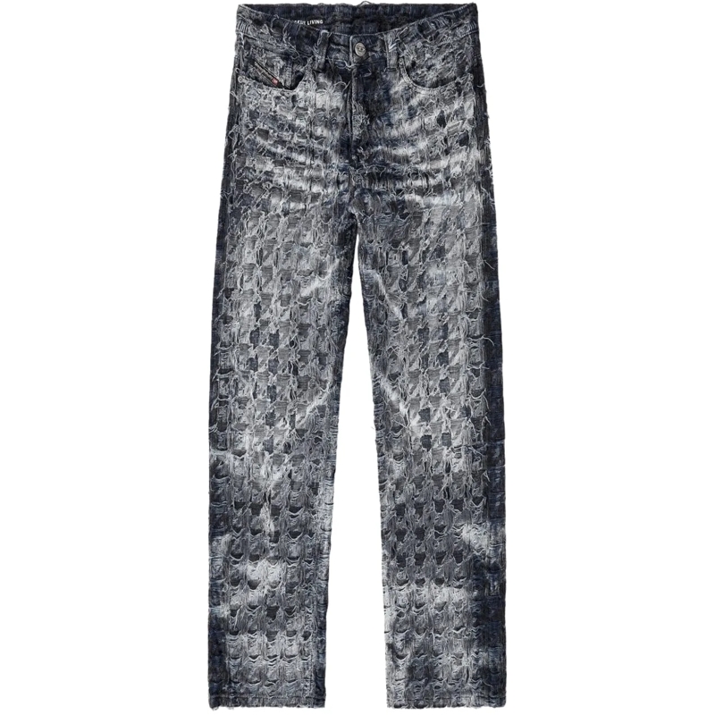 Diesel Jeans à jambe droite Jeans Black schwarz