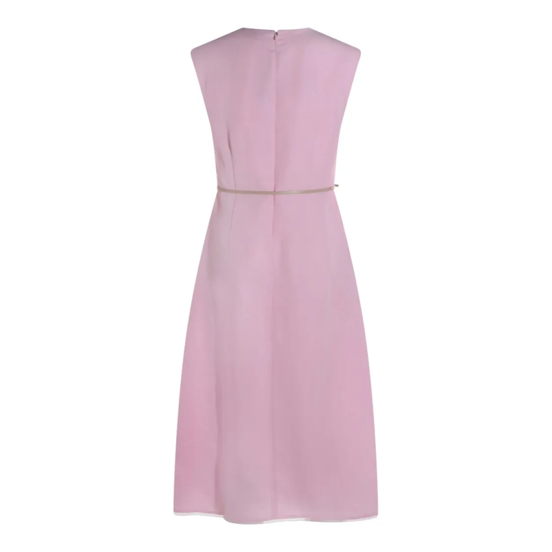 Fabiana Filippi Midikleid Sleeveless Midi Dress With V-Neckline Pink(Image 2)
