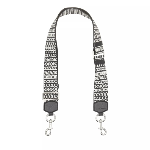 Marc Jacobs The Monogram Bag Strap Black White Tracolla