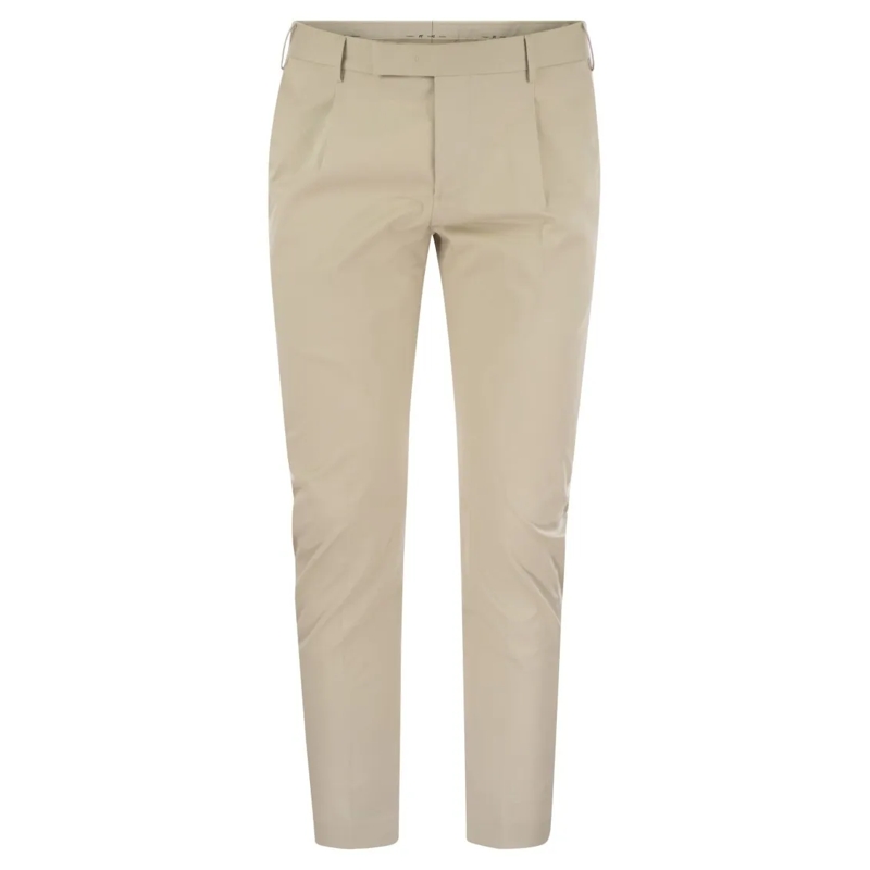 Pt Torino Pantalon de costume Dieci - Stretch Cotton Trousers Neutrals