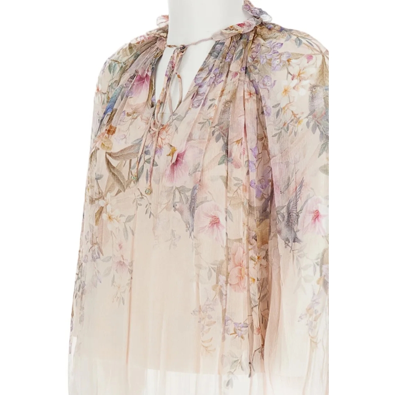 Zimmermann Bluse Top Rebellion Billow Blouse Neutrals(Image 6)